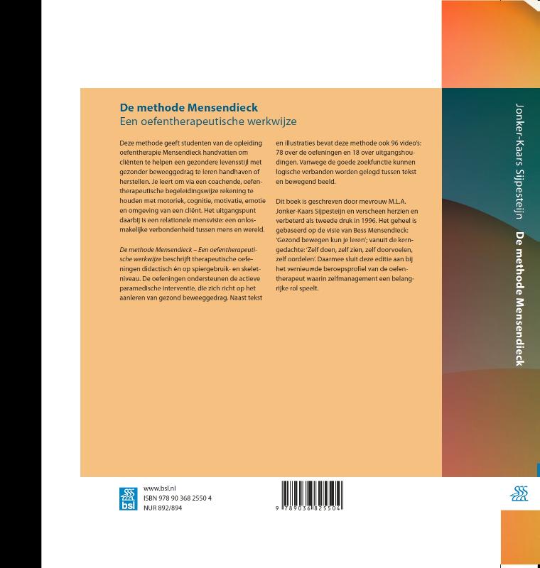 Achterkant van De methode Mensendieck