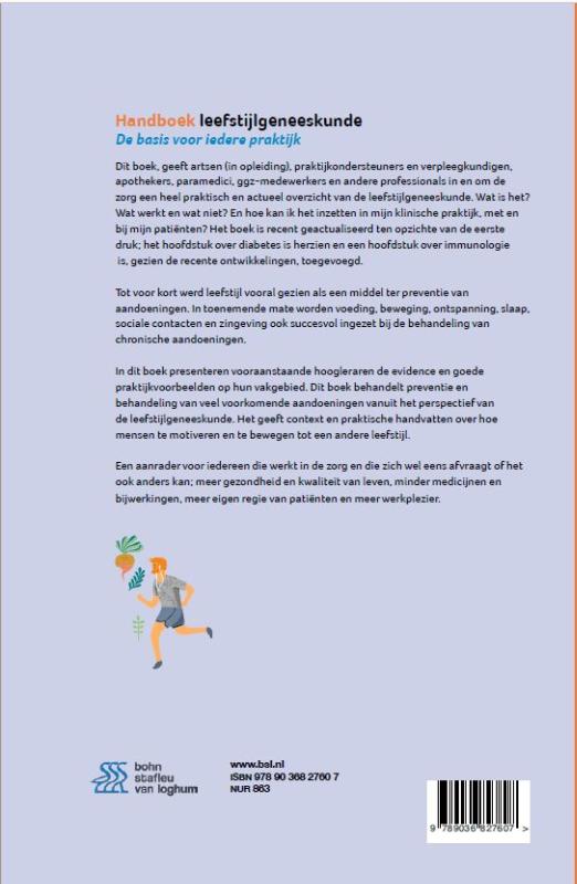 Achterkant van Handboek leefstijlgeneeskunde