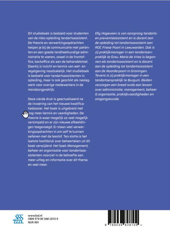 Achterkant van Frontoffice en administratie voor tandartsassistenten