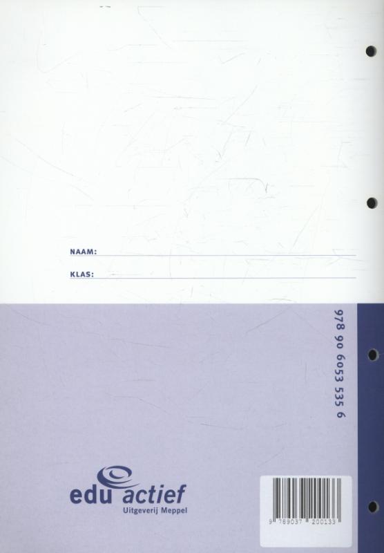 Achterkant van Instructie-/werkboek