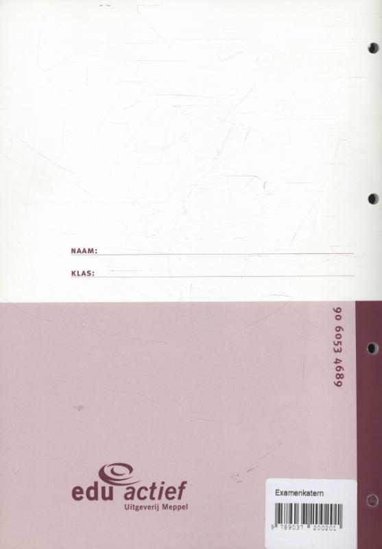 Achterkant van Instructie-/werkboek