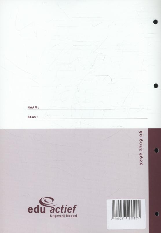 Achterkant van Instructie-/werkboek