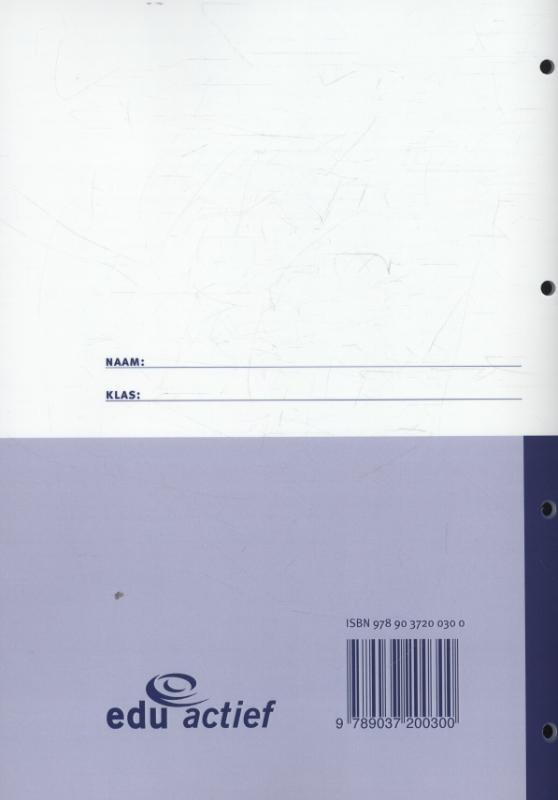 Achterkant van Instructie-/werkboek