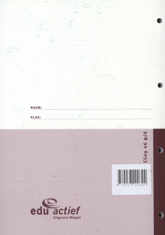 Achterkant van Instructie-/werkboek