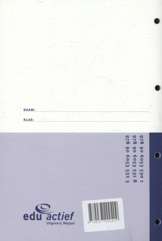 Achterkant van Instructie-/werkboek