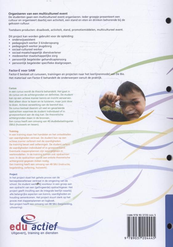 Achterkant van Project werkboek