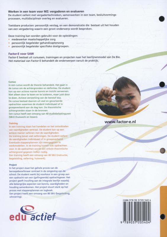Achterkant van Training werkboek