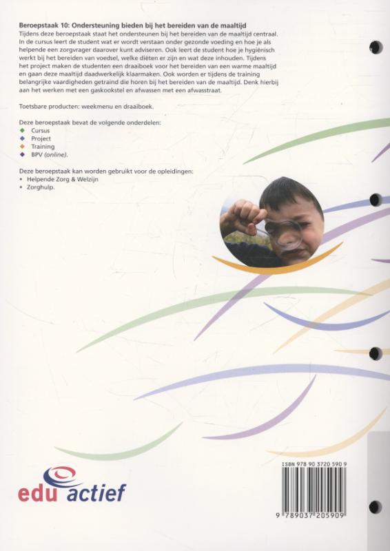 Achterkant van Bevat beroepstaak 9, 10, 11, 12, 13, 14, 15, en 16