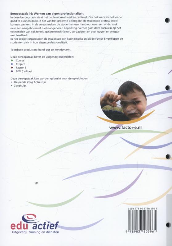 Achterkant van Werken aan eigen professionaliteit
