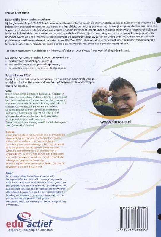 Achterkant van Project werkboek