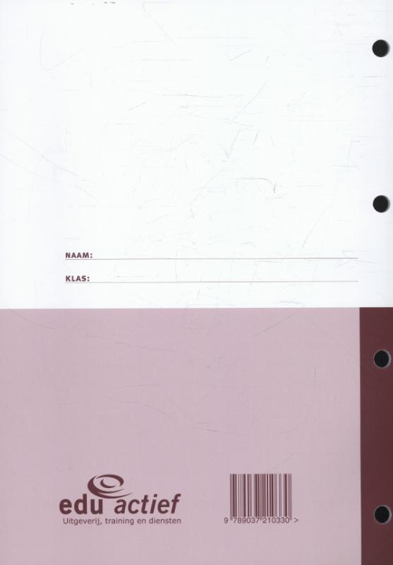 Achterkant van Instructie-/werkboek