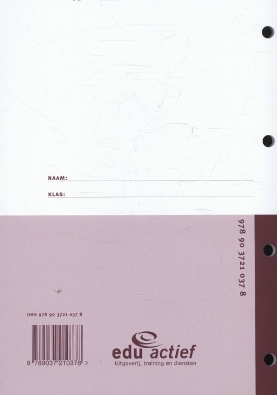 Achterkant van Partie-werkboek