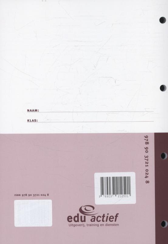 Achterkant van Partie-werkboek