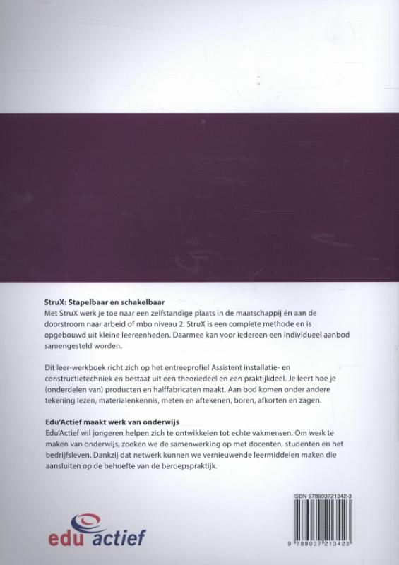 Achterkant van Assistent installatie- en constructie-techniek. Deel 2 van 4
