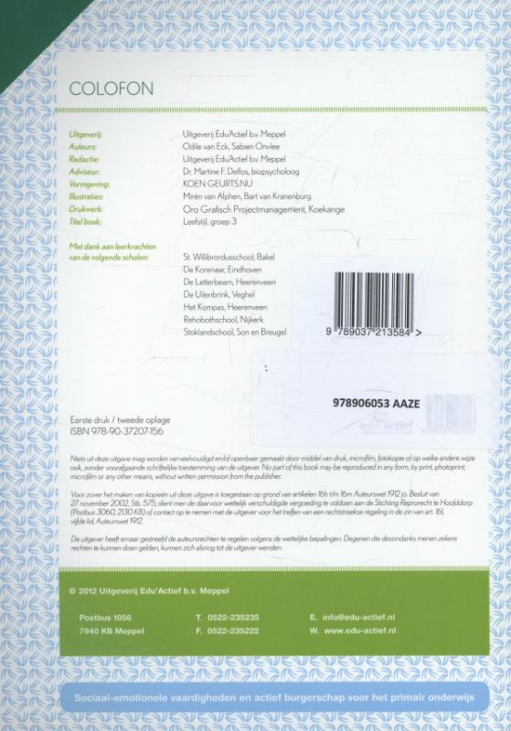 Achterkant van Werkboek