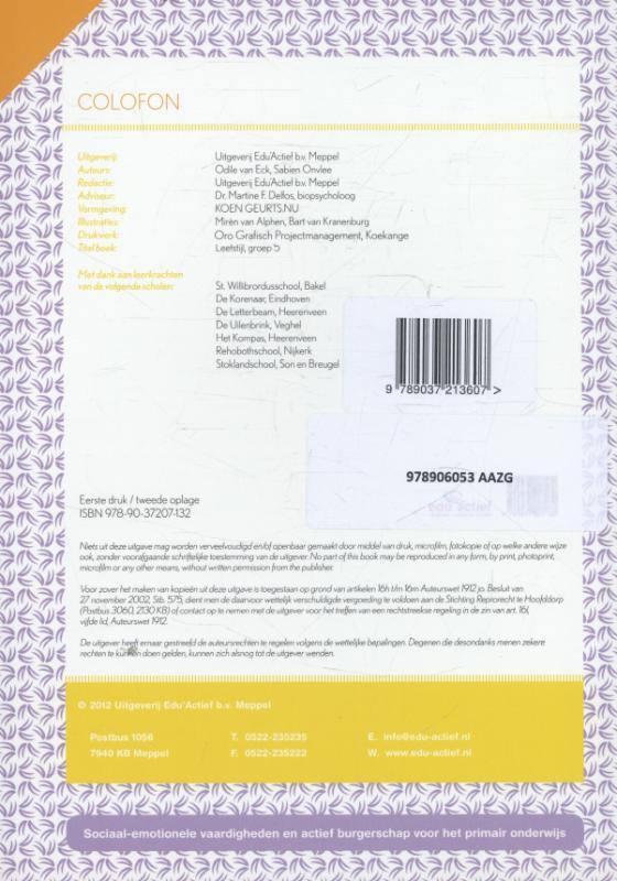 Achterkant van Werkboek