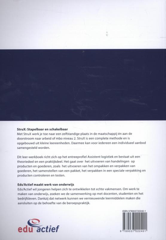 Achterkant van Assistent logistiek. Deel 5 van 6
