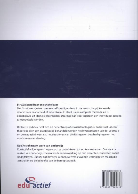 Achterkant van Assistent logistiek. deel 6 van 6