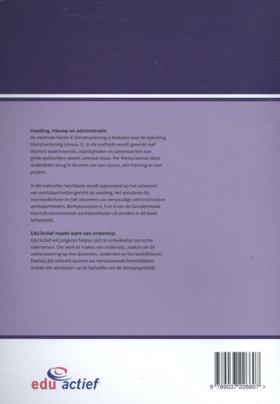 Achterkant van Voeding, Inkoop en Administratie
