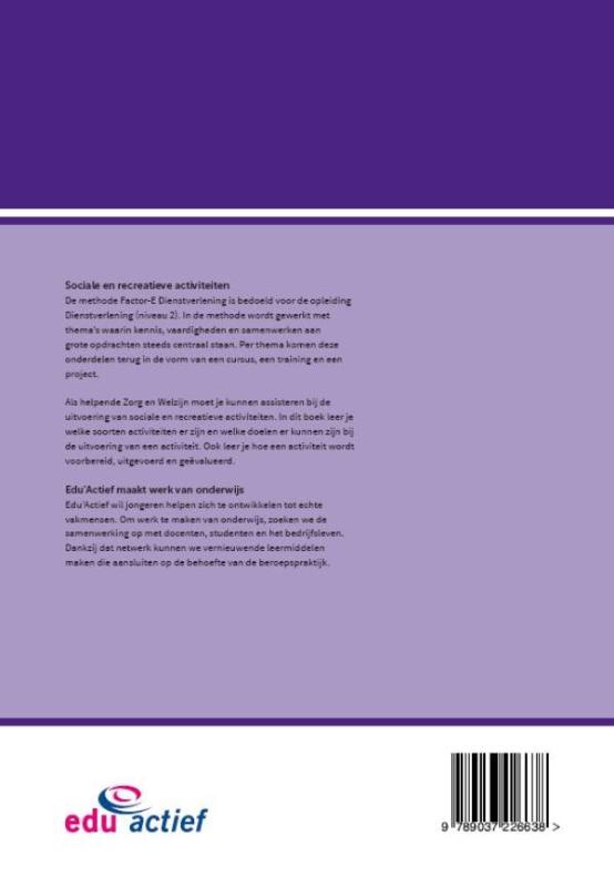 Achterkant van Sociale en recreatieve activiteiten