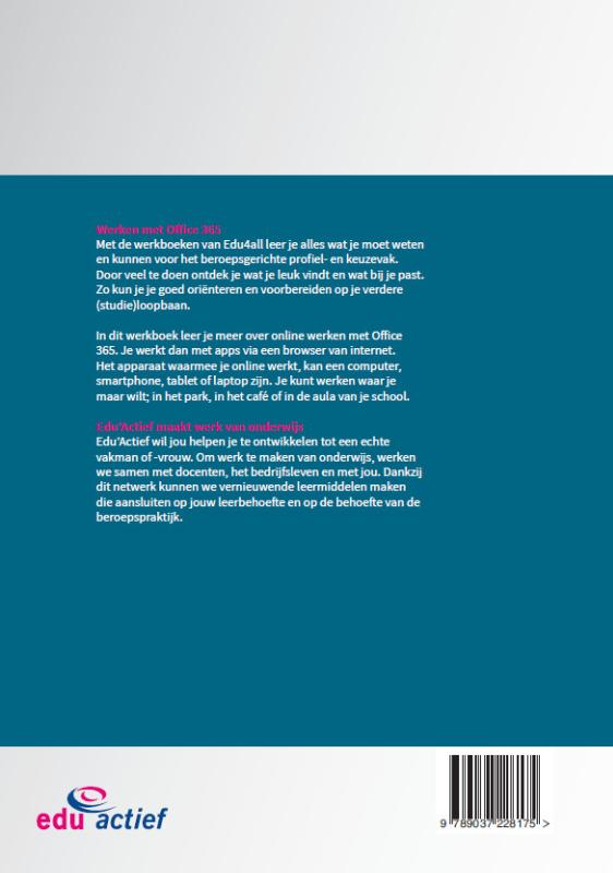 Achterkant van Online werken met Office 365