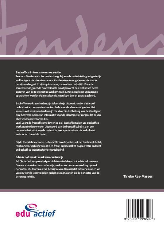 Achterkant van Backoffice in toerisme en recreatie