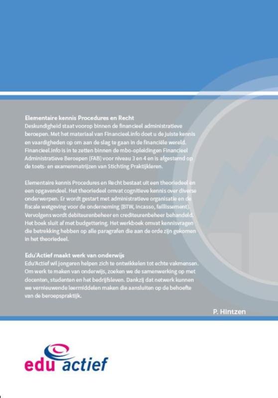 Achterkant van Theorieboek/Werkboek