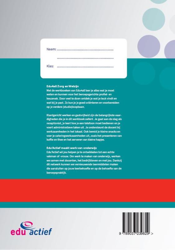 Achterkant van Werken in de facilitaire dienst: catering en inrichting