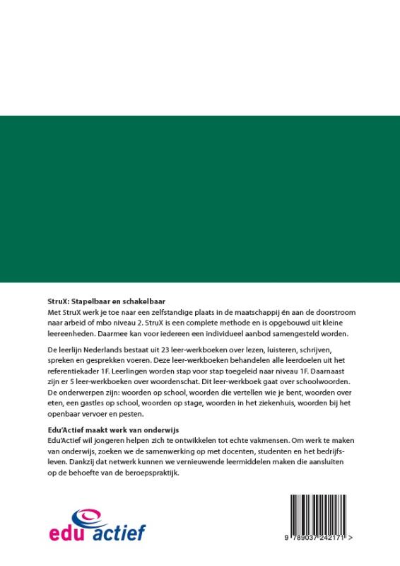 Achterkant van Woordenschat basis Nederlands