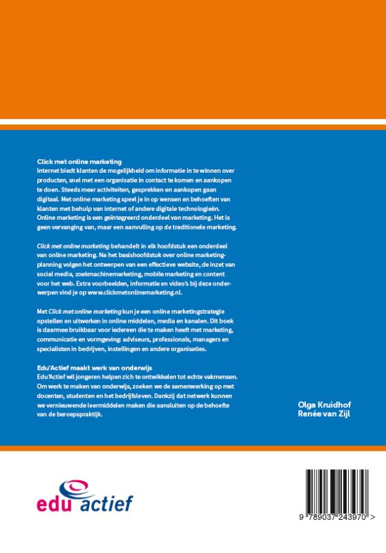 Achterkant van Click met online marketing
