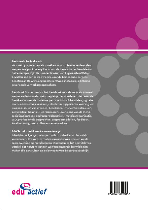 Achterkant van Basisboek sociaal werk