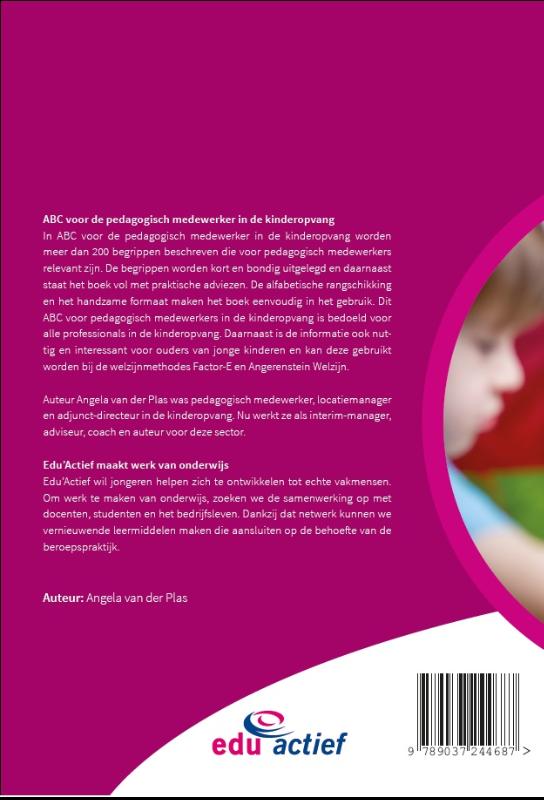 Achterkant van ABC voor de pedagogisch medewerker in de kinderopvang