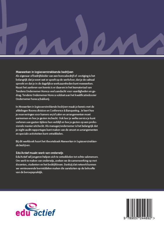 Achterkant van Werkboek