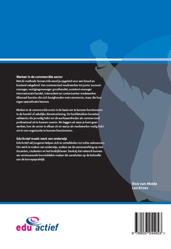 Achterkant van Werken in de commerciële sector