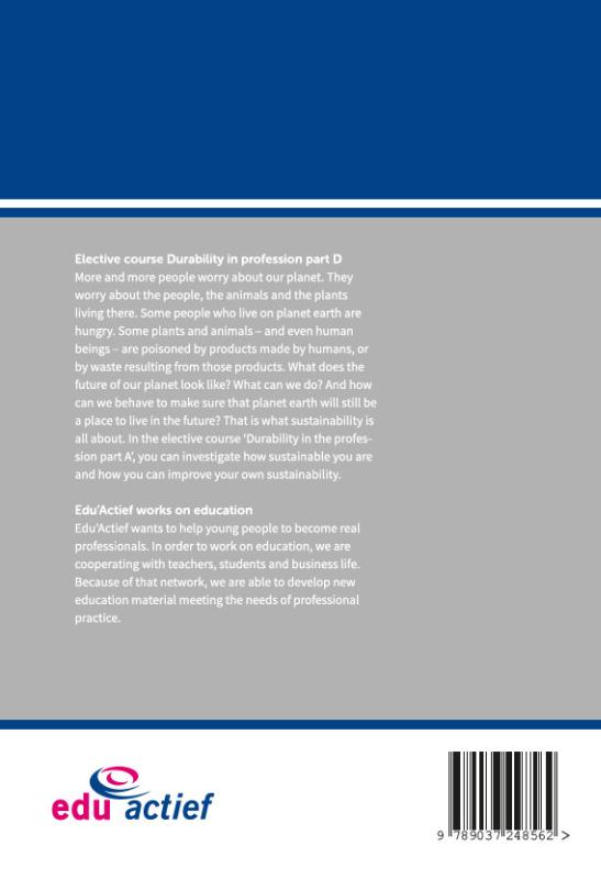 Achterkant van Elective course Durability in profession part D