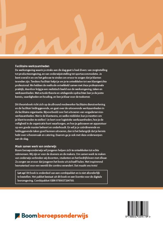 Achterkant van FACILITAIRE WERKZAAMHEDEN THEORIEBOEK