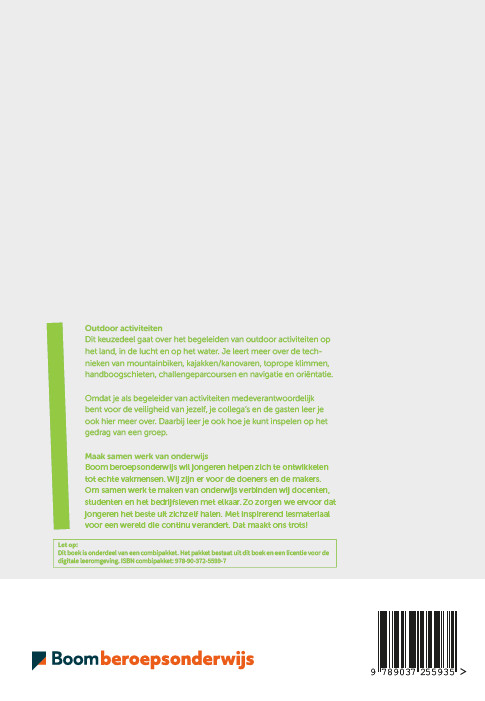 Achterkant van KEUZEDEEL OUTDOOR ACTIVITEITEN