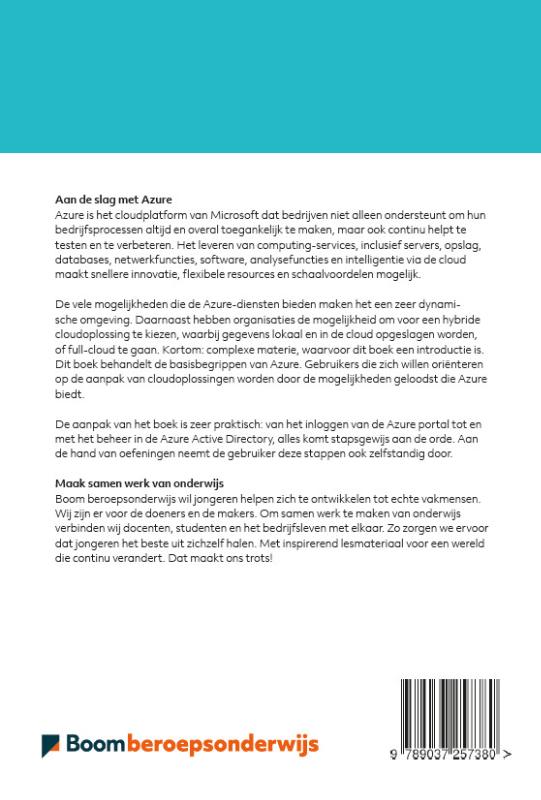 Achterkant van AAN DE SLAG MET AZURE