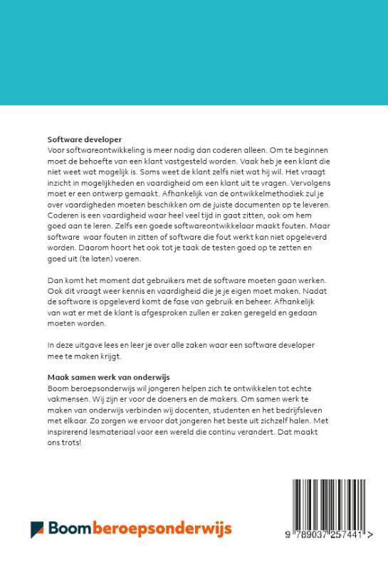 Achterkant van Software developer