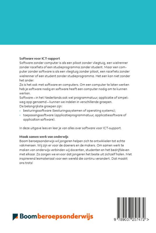 Achterkant van Software voor ICT-support