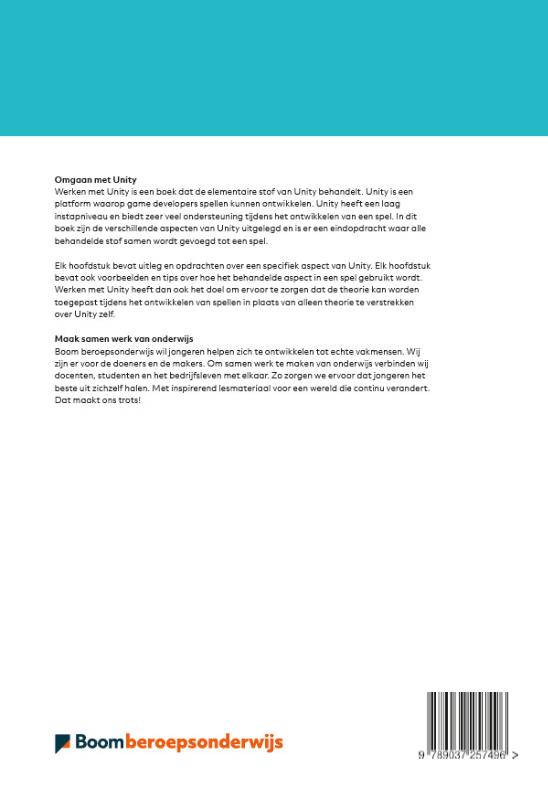 Achterkant van Omgaan met Unity