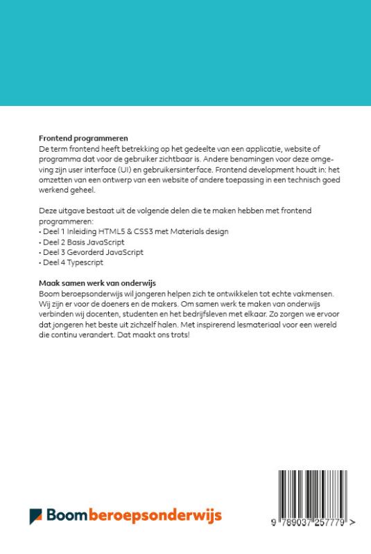 Achterkant van Frontend programmeren