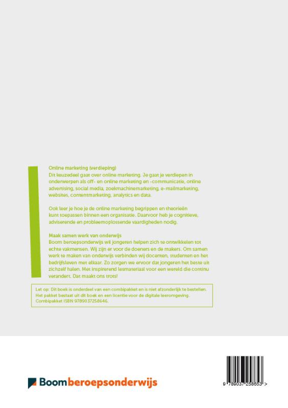 Achterkant van Online marketing (verdieping) - folio