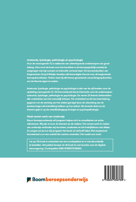Achterkant van Anatomie, fysiologie, pathologie en psychologie - folio