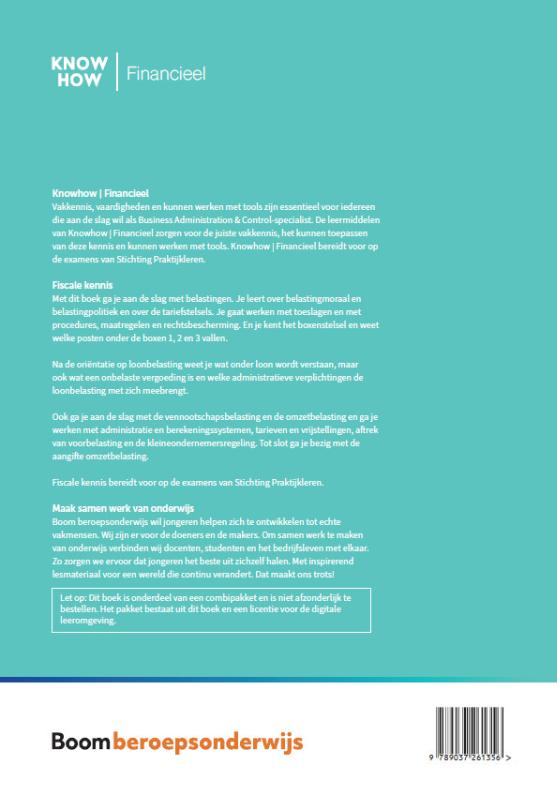 Achterkant van Fiscale kennis | combipakket