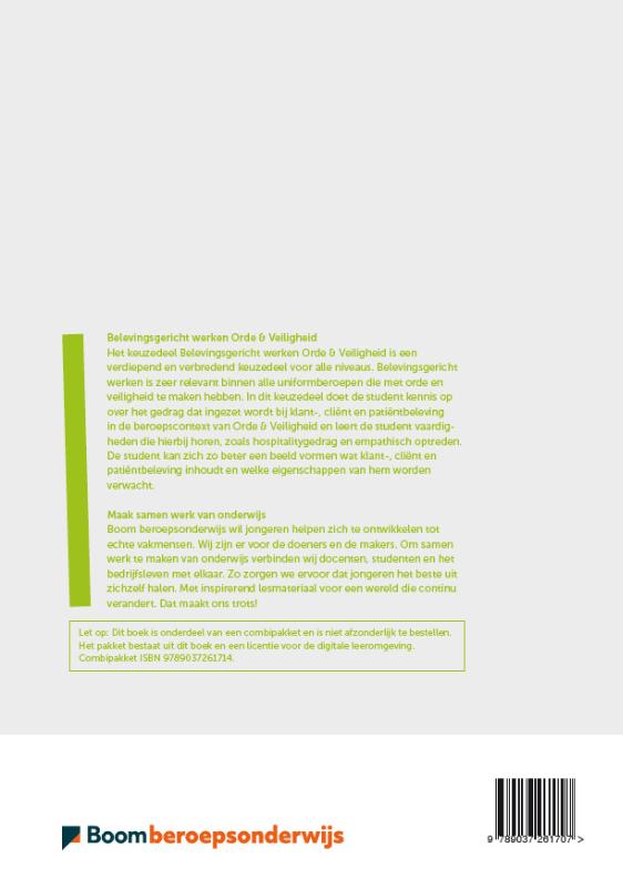 Achterkant van Belevingsgericht werken orde & veiligheid