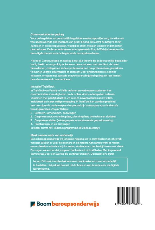 Achterkant van Communicatie en gedrag combipakket