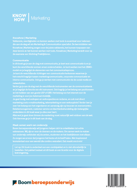 Achterkant van Communicatie | combipakket