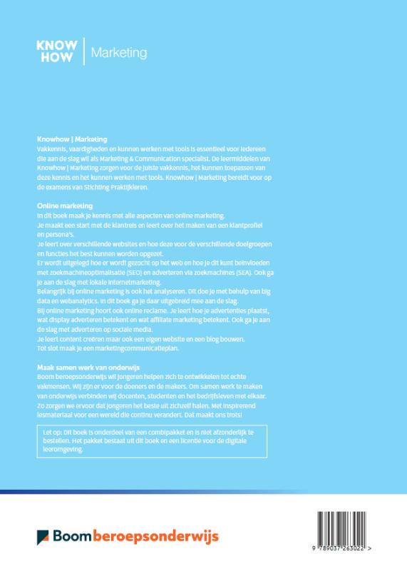 Achterkant van Online communicatie | combipakket