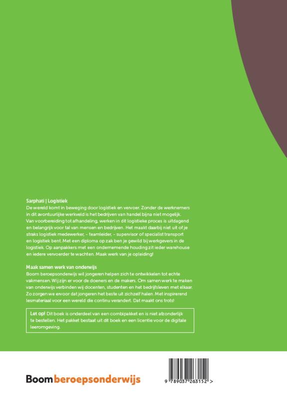 Achterkant van Plannen en organiseren van logistieke processen | combipakket